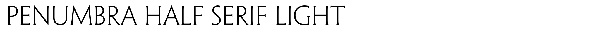 Penumbra Half Serif Light image